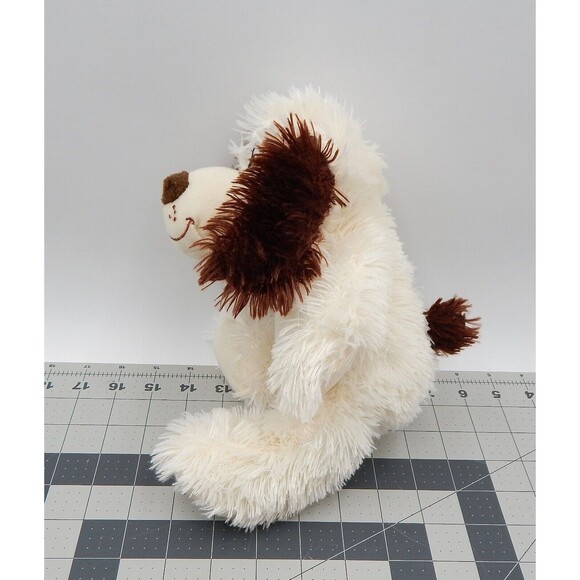 Toy Factory Sitting Dog Plush Stuffed White Brown Ears Embroidered Eyes 2011 - Picture 2 of 9